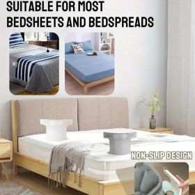 "Heavy Duty Lock Sheet Holders - Bed Sheet Clips Keep Fitted Sheets Tight on All Mattress Sizes (Twin/Queen/King)"