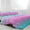 Colorful Glitter Duvet Cover Set, Pink Blue Comforter Cover Set, Girly Comforter Cover Set - 3 Pieces (1 Quilt Cover, 2 Pillowcases)