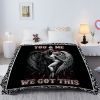 Beauty and Ghost human skeleton Printed Halloween Soft Cozy Lightweight Durable Plush Flannel Throw Blanket for Bedroom Living Rooms Sofa Couch