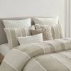 3 Piece Striped Cotton Comforter Set