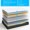 10 Inch Twin Mattress, Innerspring Mattress with Black Gold Trim & White Cover - Medium Firm Support, Breathable Design for Kids, Teens