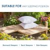 White square pillows (2-pack with bubble wrap) suitable for bed cushions, 18*18 inches, sofa cushions, patio cushions, cushion inserts, breathabl