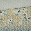 6 Piece Cotton Quilt Set with Throw Pillows Green King/Cal King