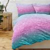 Colorful Glitter Duvet Cover Set, Pink Blue Comforter Cover Set, Girly Comforter Cover Set - 3 Pieces (1 Quilt Cover, 2 Pillowcases)