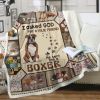 Boxer Dog Blanket Cute Puppy Throw Blanket Super Soft Sherpa Throw Lightweight Fluffy Plush Fuzzy Bed Blanket for Cute Pet