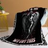 Beauty and Ghost human skeleton Printed Halloween Soft Cozy Lightweight Durable Plush Flannel Throw Blanket for Bedroom Living Rooms Sofa Couch