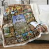 Farm Throw Blanket Cute Farm Animals Pig Cow Horse Sheep Goat Hen Decorative Blanket Life is Better Soft Warm Cozy Plush Throws Blankets