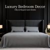 Bedding Full Bed Sheets Set - 4 Piece Bedding - Brushed Microfiber - Shrinkage and Fade Resistant - Easy Care (Full, Grey)