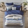 8 Piece Printed Seersucker Comforter and Quilt Set Collection