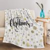 Christmas Blanket for Women Girls Plush Holiday Christmas Decoration, Cozy Snowflake Circle Fleece Winter White Flannel Blanket for Sofa Couch