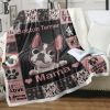 Boston Terrier Blanket for Dog Lovers, Plush Fleece Throw - Super Soft Cozy Frenchie Dog Blankets for Women
