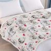 Shih Tzu Sherpa Throw Blanket - Super Soft Fuzzy Cozy Warm Red Hearts Dog Blanket Thick Plush Fluffy Blankets for Teen Girls Women Couch Bed Sofa