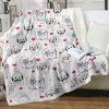 Shih Tzu Sherpa Throw Blanket - Super Soft Fuzzy Cozy Warm Red Hearts Dog Blanket Thick Plush Fluffy Blankets for Teen Girls Women Couch Bed Sofa