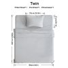 4-piece ultra-soft 85g bed sheet and pillowcase set. Soft and durable, solid color, machine washable
