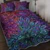 3 Pieces Floral Quilt Set,Lightweight Colorful Bedding Set with 2 Pillowcases, Teen Girl Bedspread Coverlet