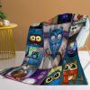 Owl Flannel Fleece Throw Blanket Soft Lightweight Plush Animal Blanket Throws for Couch Bed Sofa Travel All Season