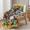 Leaves Squirrel Flannel Fleece Blanket for Girls Women Vintage Autumn Leaves Print Throw Blanket Soft Christmas Animal Squirrel Blankets Bed Thro