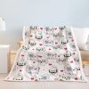 Shih Tzu Sherpa Throw Blanket - Super Soft Fuzzy Cozy Warm Red Hearts Dog Blanket Thick Plush Fluffy Blankets for Teen Girls Women Couch Bed Sofa