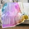 Pastel Fleece Throw Blanket Rainbow Marble Sherpa Blanket for Girls Women Colorful Tie Dye Plush Fuzzy Blanket for Sofa Bed Couch